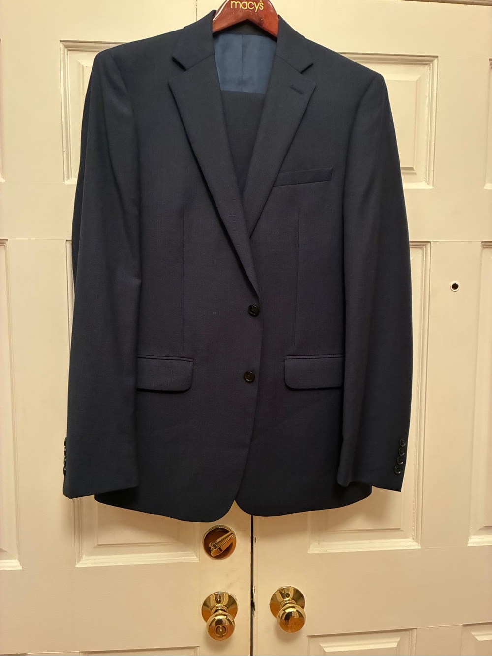 Calvin Klein Men's Navy Blue Two-Button Suit/Pants